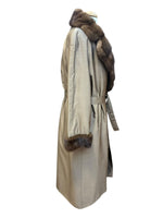 Load image into Gallery viewer, Création Sprung Frères Vintage Silk Evening Coat with Removable Mink Lining, M
