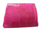 Load image into Gallery viewer, Yuichi Tachiyama Pink Geometric Print Leather Coin Purse and Card Holder
