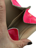 Load image into Gallery viewer, Yuichi Tachiyama Pink Geometric Print Leather Coin Purse and Card Holder
