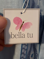Load image into Gallery viewer, Bella tu Giselle Blue Linen Kaftan with Tags, XS
