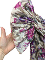 Load image into Gallery viewer, Vintage Handmade Purple and Grey Floral 1940s Maxi Dress, S/M
