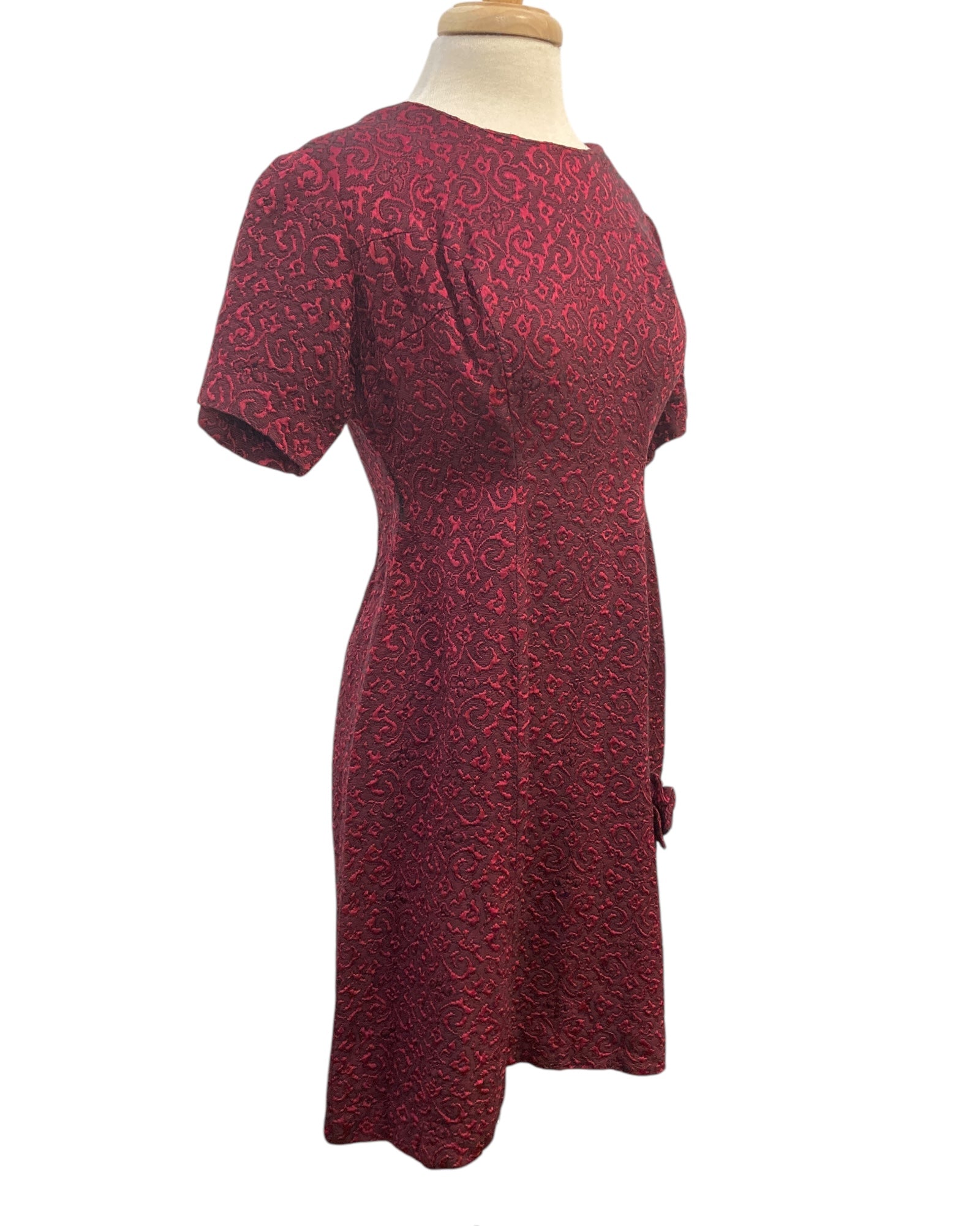 Vintage Pink and Black 1960s Party Dress, M Vintage Pink and Black 1960s Party Dress, M