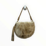 Load image into Gallery viewer, Paolo Masi Ivory Mink and Leather Shoulder Bag
