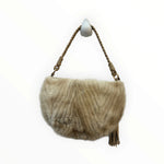 Load image into Gallery viewer, Paolo Masi Ivory Mink and Leather Shoulder Bag
