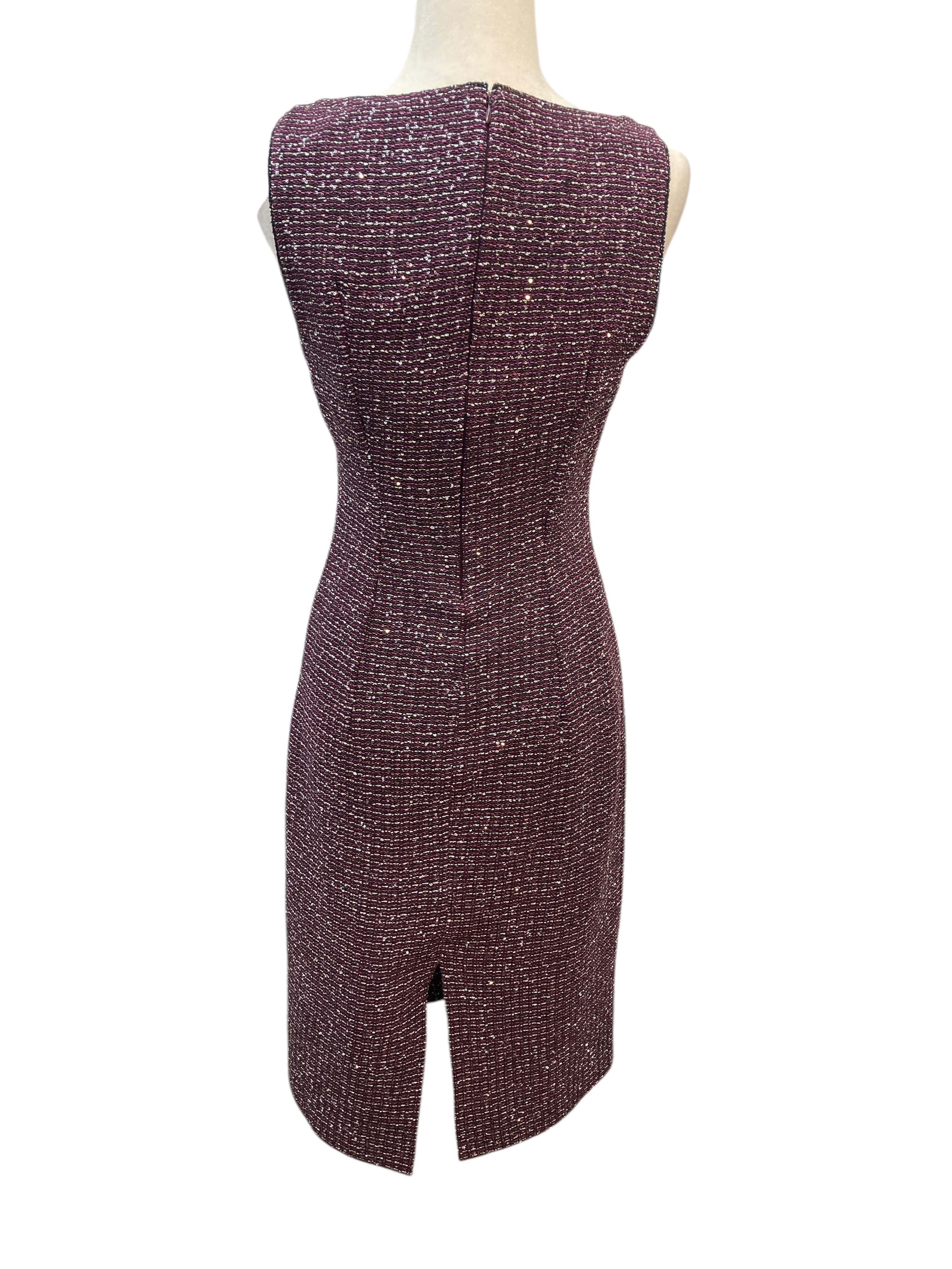 st john beaded dress St. John Knits Caviar/Oceana Blue Beaded Cocktail Dress