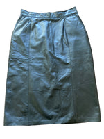 Load image into Gallery viewer, Vintage J. Percy for Marvin Richards Black Leather Skirt, 10
