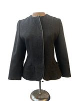 Load image into Gallery viewer, Jean-Louis Scherrer Boutique Vintage Charcoal Wool Blazer, M
