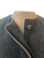 Load image into Gallery viewer, Jean-Louis Scherrer Boutique Vintage Charcoal Wool Blazer, M
