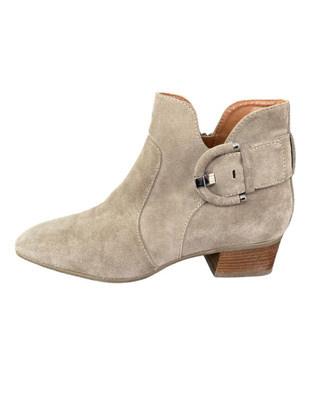 Aquatalia Fiamma Suede Tan Bootie, – Second Serve Resale