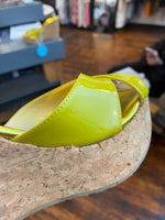 Load image into Gallery viewer, Jimmy Choo Metallic Yellow Cork Platform Sandals, 40
