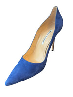 Load image into Gallery viewer, Manolo Blahnik Royal Blue Suede Pumps, 40
