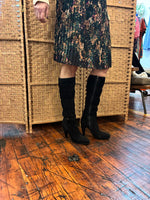 Load image into Gallery viewer, Prada Calzature Donna Ruched Black Suede Boots, 40.5
