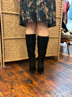 Load image into Gallery viewer, Prada Calzature Donna Ruched Black Suede Boots, 40.5
