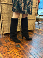 Load image into Gallery viewer, Manolo Blahnik Black Suede Tall Boots, 40.5
