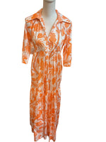 Load image into Gallery viewer, Patty Kim Marni Orange Print Maxi Dress, XS
