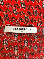 Load image into Gallery viewer, Glamorous Red and Navy Maxi Dress, M
