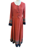 Load image into Gallery viewer, Glamorous Red and Navy Maxi Dress, M
