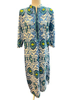 Load image into Gallery viewer, Ro's Garden Blue Ikat Dress, M
