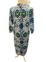Load image into Gallery viewer, Ro's Garden Blue Ikat Dress, M
