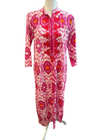 Load image into Gallery viewer, Ro's Garden Pink and Orange Ikat Dress, S
