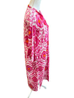 Load image into Gallery viewer, Ro's Garden Pink and Orange Ikat Dress, S
