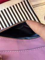 Load image into Gallery viewer, Henri Bendel Crosby Lilac Leather Bag with Shoulder Strap
