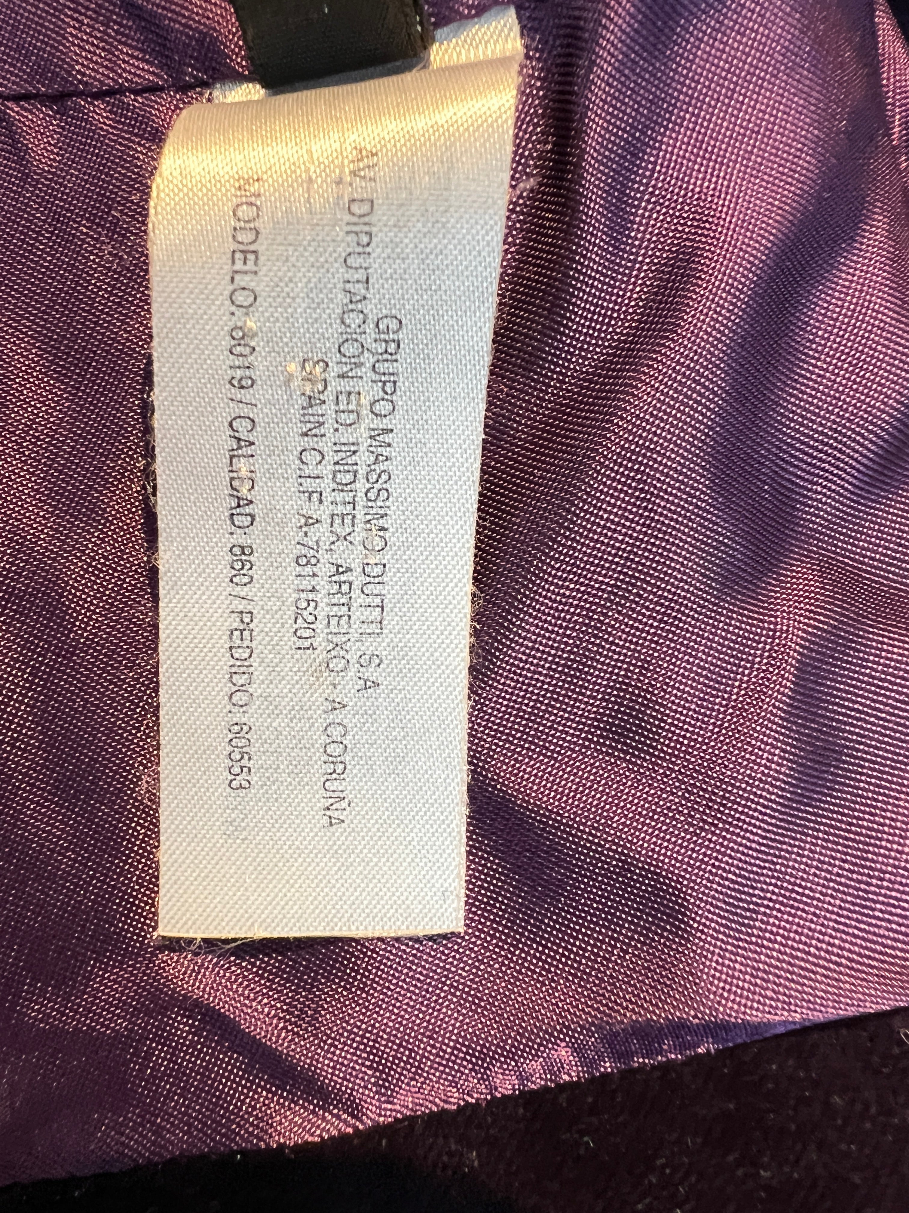 Massimo Dutti Purple Velvet Blazer, XS/S