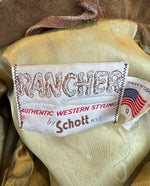 Load image into Gallery viewer, Vintage Schott Rancher Brown Fringe Suede Leather Coat, 12
