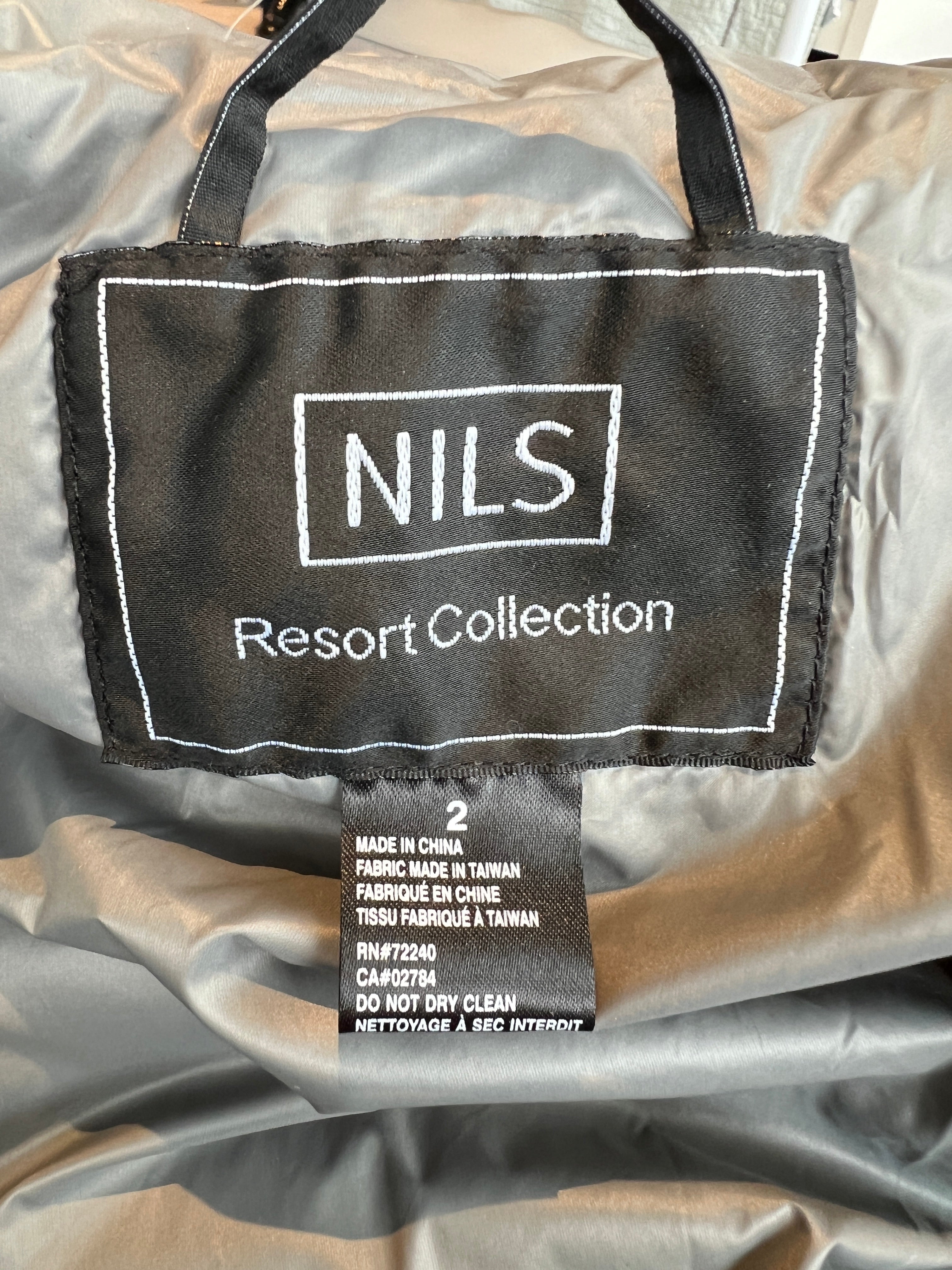 Nils Resort Collection Jordan Long Grey Puffer Coat, 2