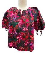 Load image into Gallery viewer, Ulla Johnson Magenta Floral Vienne Blouse in Hibiscus with Tags, 2
