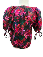 Load image into Gallery viewer, Ulla Johnson Magenta Floral Vienne Blouse in Hibiscus with Tags, 2
