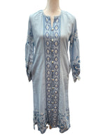 Load image into Gallery viewer, Bella tu Giselle Blue Linen Kaftan with Tags, XS
