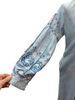 Load image into Gallery viewer, Bella tu Giselle Blue Linen Kaftan with Tags, XS
