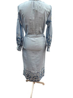 Load image into Gallery viewer, Bella tu Giselle Blue Linen Kaftan with Tags, XS
