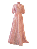 Load image into Gallery viewer, Vintage Handmade Pink Floral Maxi Dress, M
