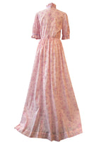 Load image into Gallery viewer, Vintage Handmade Pink Floral Maxi Dress, M
