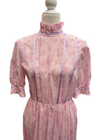 Load image into Gallery viewer, Vintage Handmade Pink Floral Maxi Dress, M
