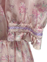 Load image into Gallery viewer, Vintage Handmade Pink Floral Maxi Dress, M
