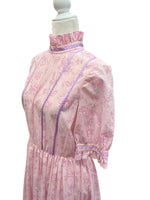 Load image into Gallery viewer, Vintage Handmade Pink Floral Maxi Dress, M

