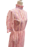 Load image into Gallery viewer, Vintage Handmade Pink Floral Maxi Dress, M
