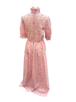 Load image into Gallery viewer, Vintage Handmade Pink Floral Maxi Dress, M
