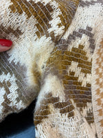 Load image into Gallery viewer, Jean Varon Vintage 1970s Ombre Geometric Wool Knit Maxi Dress, S
