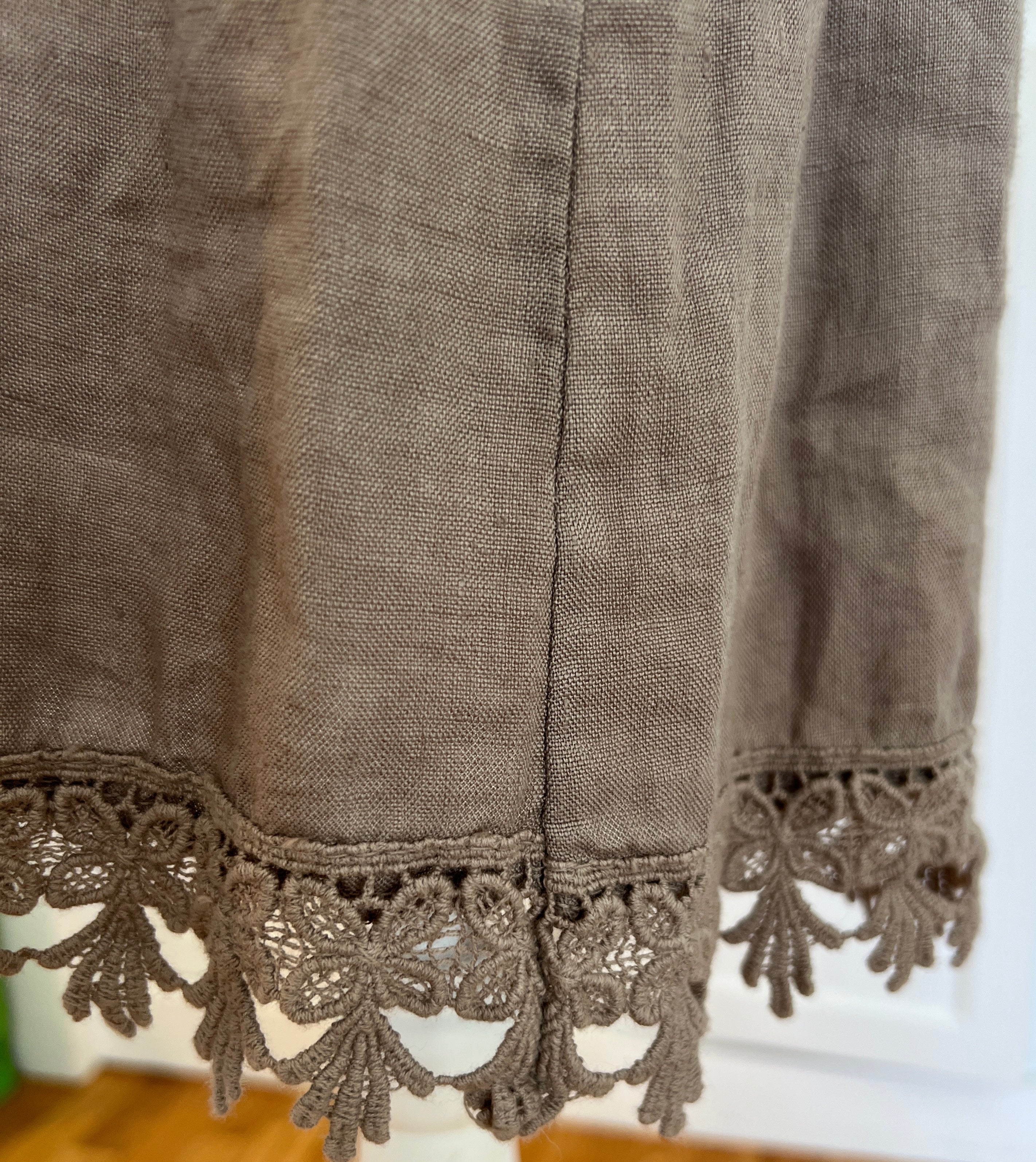 Lungo L'Arno Mushroom Linen Dress, M Lungo L'Arno Mushroom Linen Dress, M