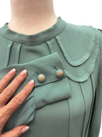 Load image into Gallery viewer, Chloe Vintage Dress in Celandine Green, M
