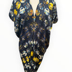 Load image into Gallery viewer, Zero + Maria Cornejo Navy and Yellow Print Dress, 4
