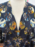 Load image into Gallery viewer, Zero + Maria Cornejo Navy and Yellow Print Dress, 4

