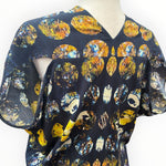 Load image into Gallery viewer, Zero + Maria Cornejo Navy and Yellow Print Dress, 4
