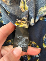 Load image into Gallery viewer, Zero + Maria Cornejo Navy and Yellow Print Dress, 4
