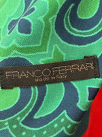 Load image into Gallery viewer, Franco Ferrari Green and Grey Print Scarf
