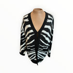 Load image into Gallery viewer, Anne Fontaine Louison Zebra Cardigan Sweater, M
